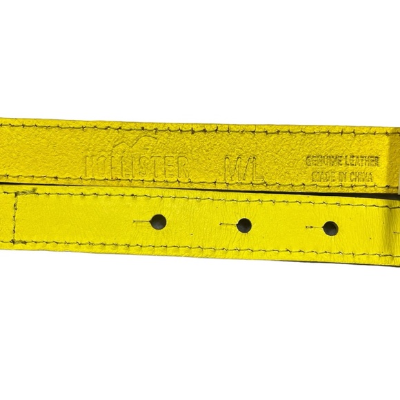 Hollister  O Ring Yellow Leather Belt, M/L - Picture 4 of 5